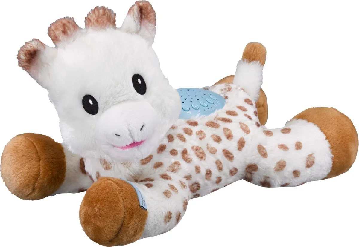 Sophie de Giraf Lullaby Light & Dreams Knuffel - Sterrenprojector 32x17x20cm