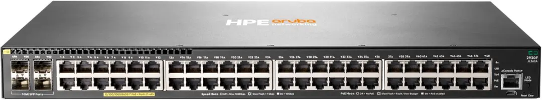 HPE Aruba 2930F 48G PoE+ Switch - 48 Poorten Grijs