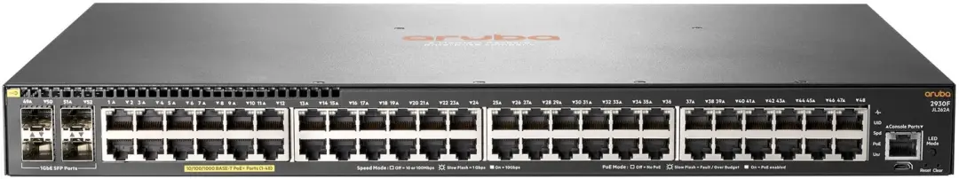 HPE Aruba 2930F 48G PoE+ Switch - 48 Poorten Grijs - afbeelding 5 van 5
