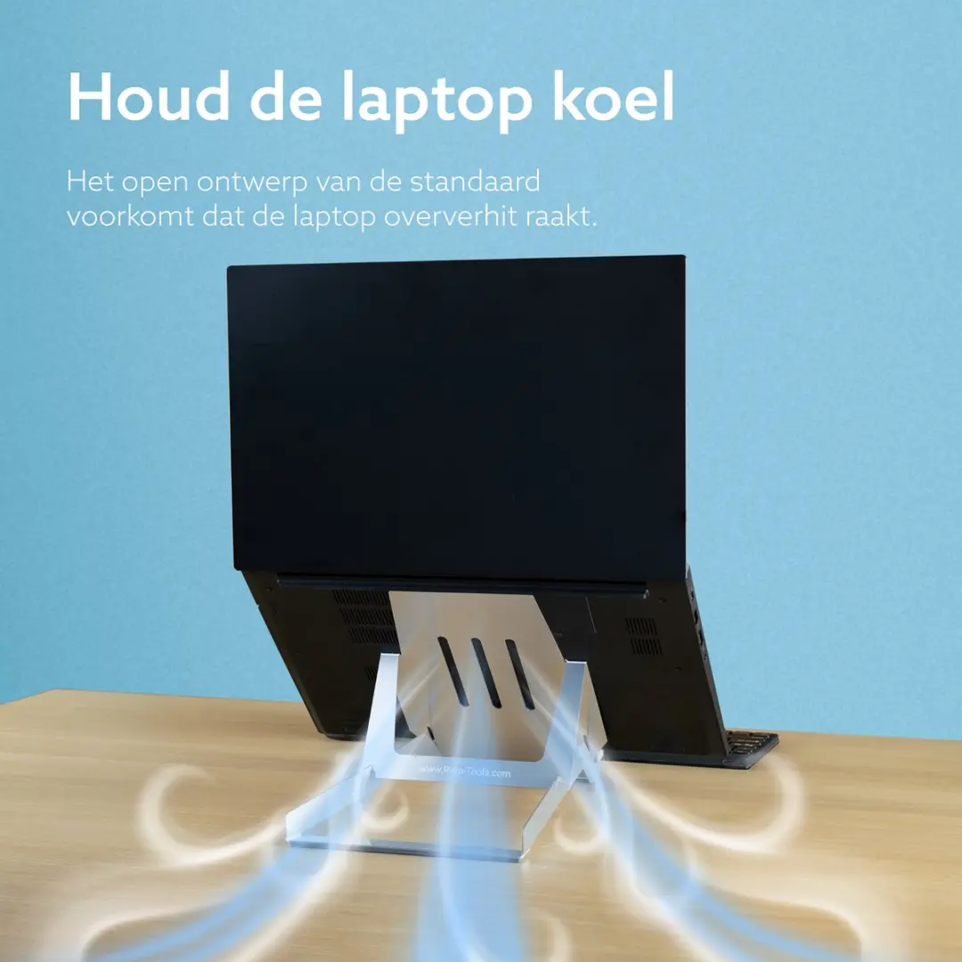 R-Go Riser Basic Laptopstandaard AGR-gecertificeerd RGORIBASI - 10-22 inch - Zilver