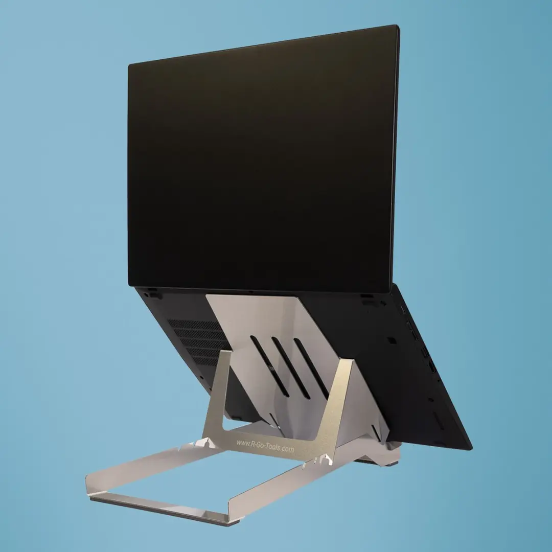 R-Go Riser Basic Laptopstandaard AGR-gecertificeerd RGORIBASI - 10-22 inch - Zilver