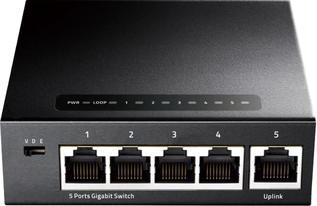 Cudy GS105 5-Poorts Unmanaged Netwerkswitch - Zwart - afbeelding 6 van 6