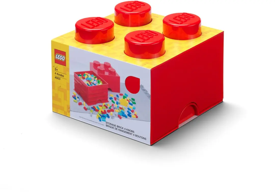 LEGO Brick 4 Opbergbox - 6L - Rood - afbeelding 6 van 6