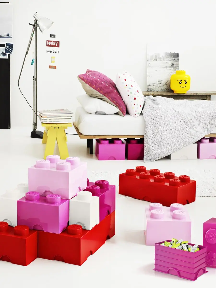 LEGO Brick 4 Opbergbox - 6L - Rood - afbeelding 3 van 6