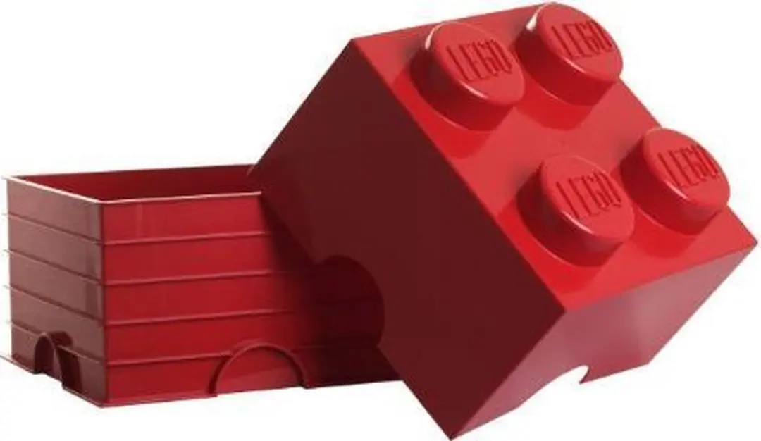 LEGO Brick 4 Opbergbox - 6L - Rood - afbeelding 2 van 6
