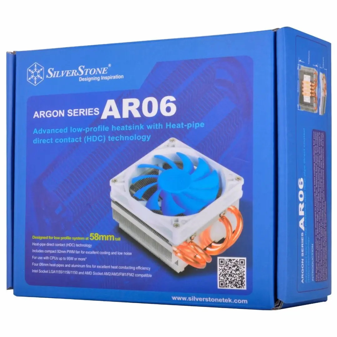 SilverStone SST-AR06 PC Ventilator - Blauw/Wit