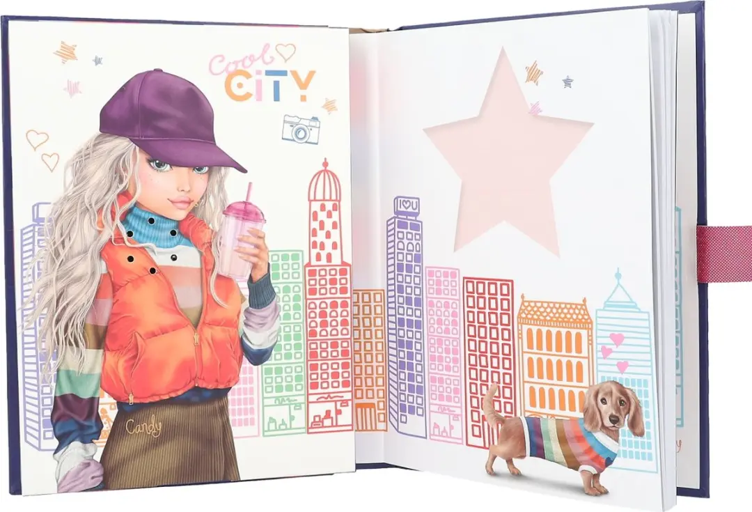 Depesche TOPModel Dagboek CITY GIRLS - Geheim Code - Blauw
