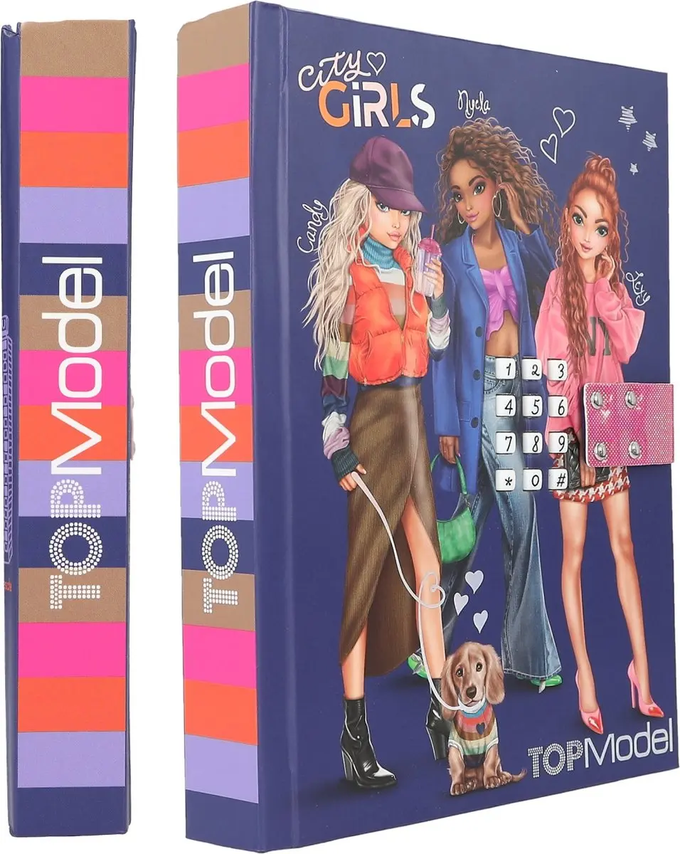 Depesche TOPModel Dagboek CITY GIRLS - Geheim Code - Blauw