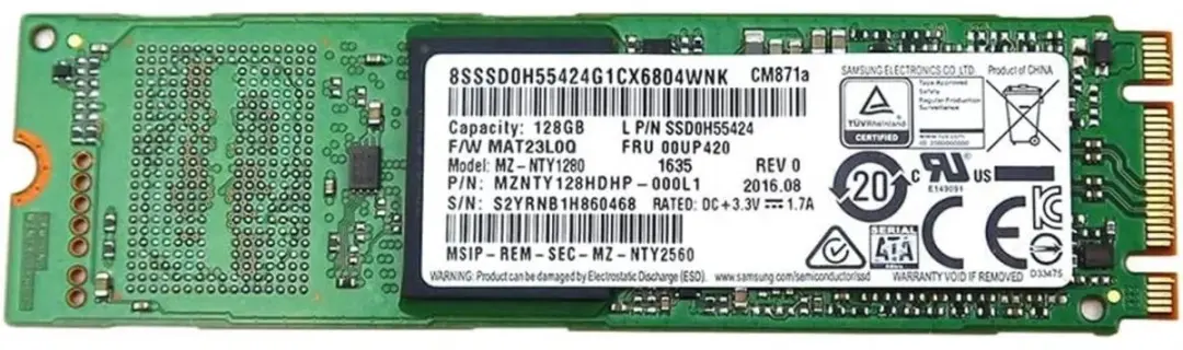Samsung PM871b MZ-NLN1280 SSD 128GB M.2 2280