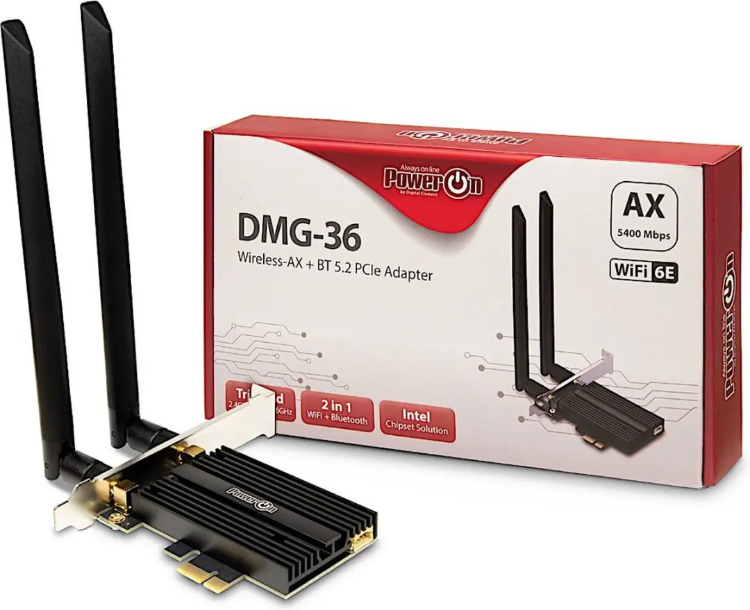 Intertech DMG-36 WLAN & Bluetooth 5.2 Adapter