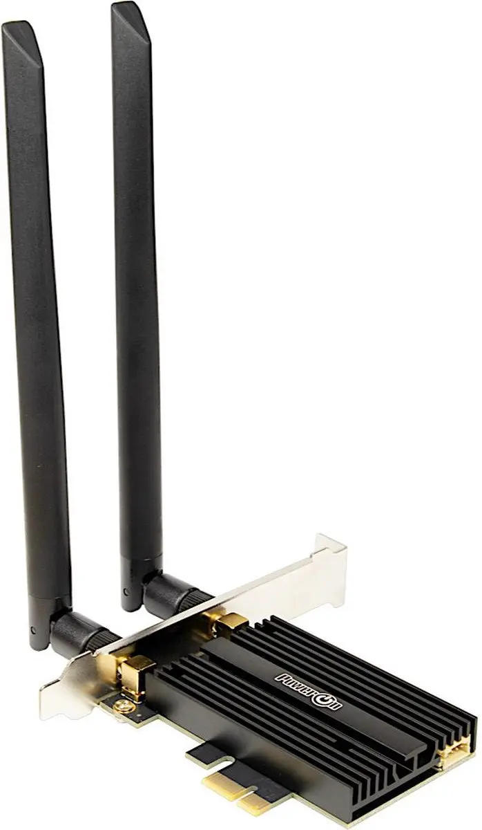 Intertech DMG-36 WLAN & Bluetooth 5.2 Adapter - Zwart/Zilver