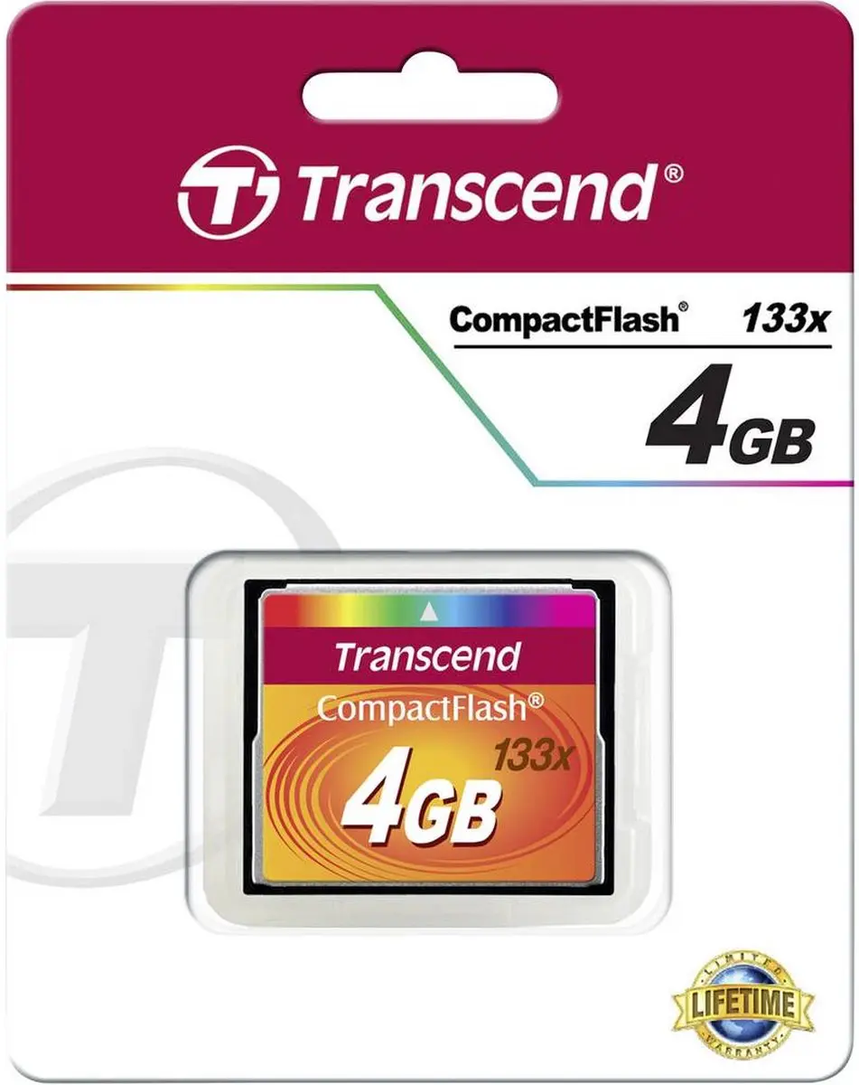 Transcend TS4GCF133 CompactFlash Kaart 4GB