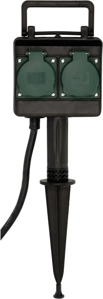 Brennenstuhl Tuinstekkerdoos 4-voudig 3500W - 10m Kabel - Zwart