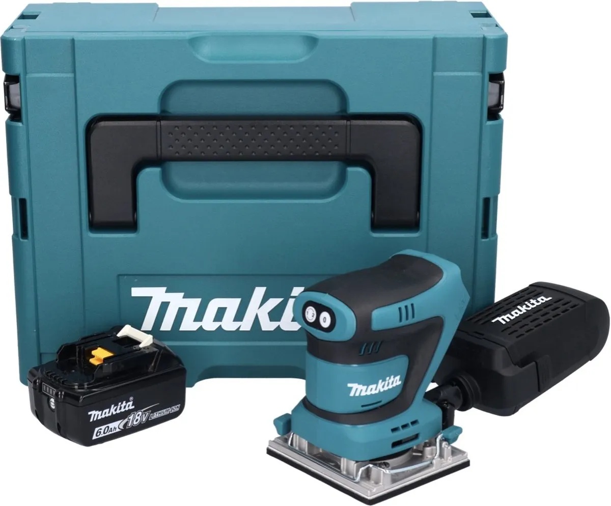Makita DBO 482 G1J Accuschuurmachine 18V 112x102mm - 6.0Ah