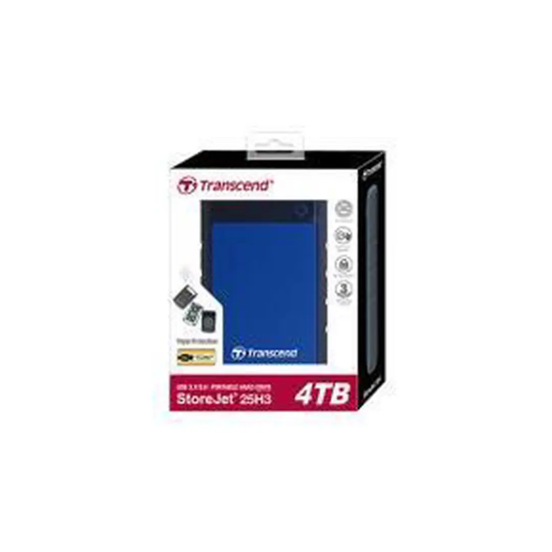 Transcend StoreJet 25H3 Rugged Externe Harde Schijf 1TB - Blauw
