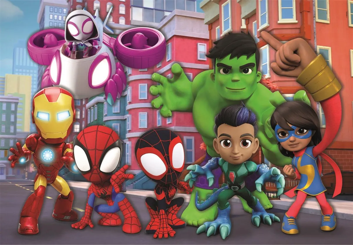 Clementoni Spidey en Zijn Geweldige Vrienden Kinderpuzzel 24 Maxi Stukjes - Multicolor