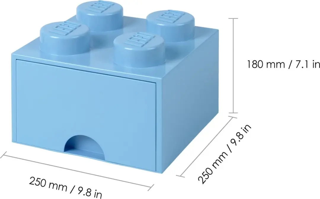 LEGO Brick 4 Opbergbox - 6L - Blauw - afbeelding 3 van 6