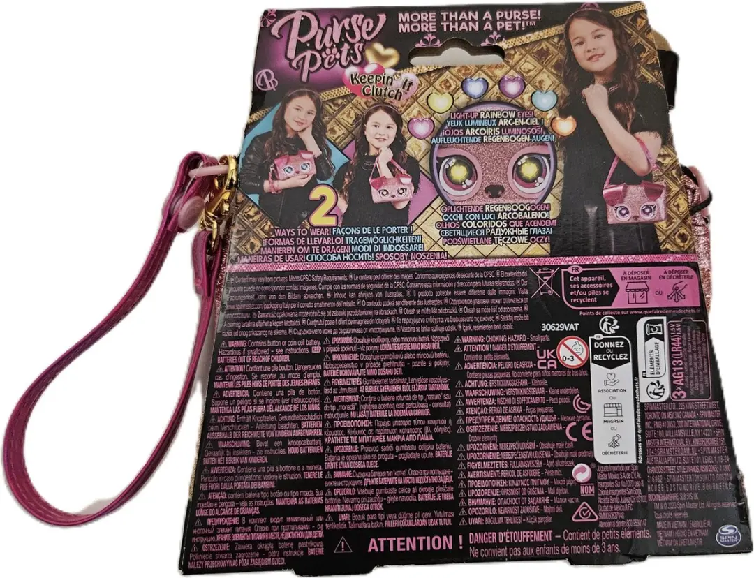 Spinmaster Purse Pets Wristlet Tas - Puppy - Interactieve Knuffel