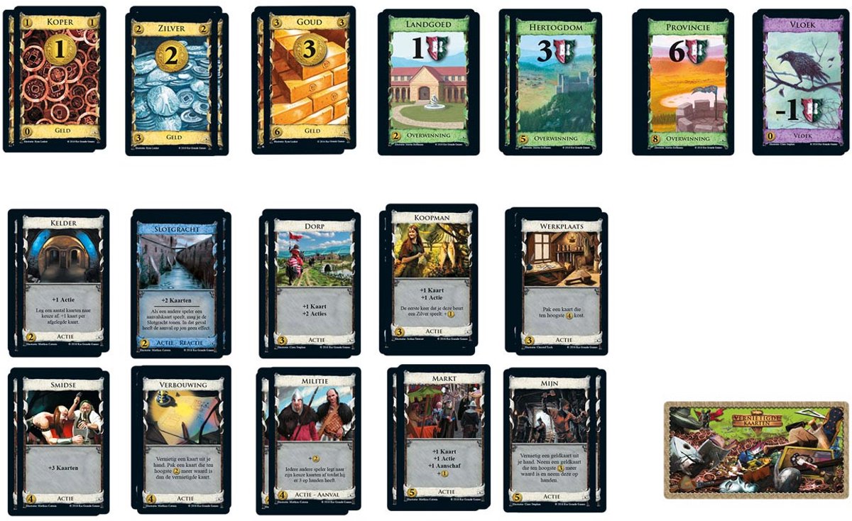 999 Games - Dominion - Basisspel - Kaartspel - Een echte klassieker - Met vele uitbreidingen - Gezelschapsspel - Deckbuilder