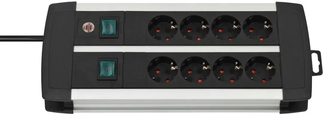 Brennenstuhl Premium-Alu-Line 8-voudig Duo Stekkerdoos