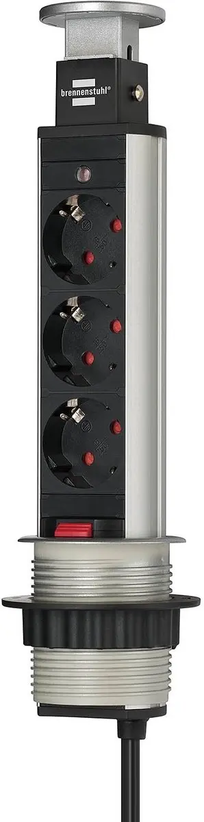 Brennenstuhl Tower Power Stekkerdoos 3-voudig 2m