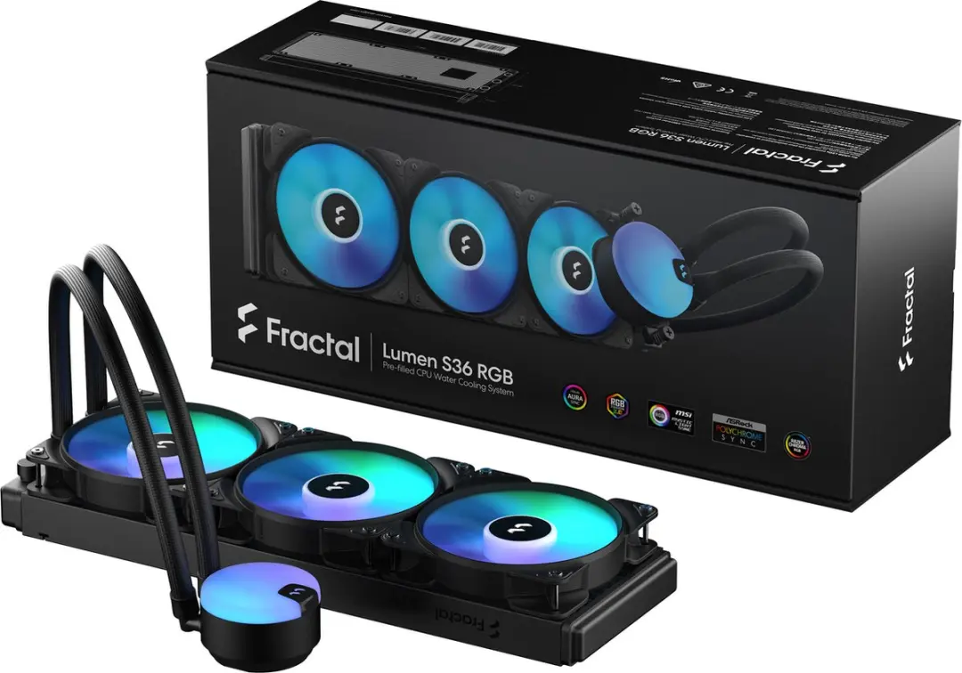 Fractal Design Lumen S36 V2 RGB Vloeistofkoeler - 3x120mm - Zwart