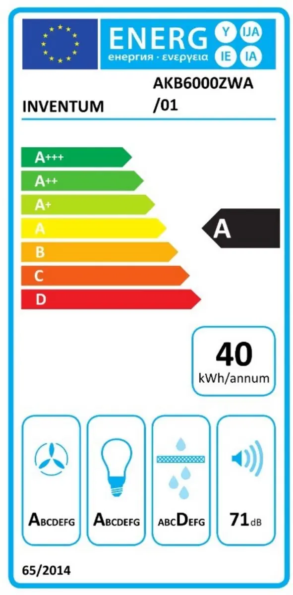 Inventum AKB6000ZWA Afzuigkap - 550m³/u - 150mm - Zwart