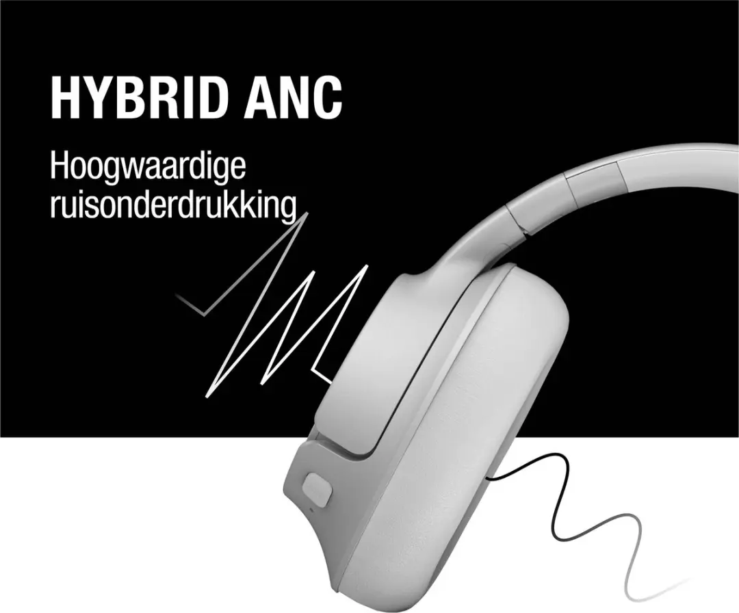 Fresh ‘n Rebel Clam Fuse Bluetooth Koptelefoon - 45 uur - Ice Grey