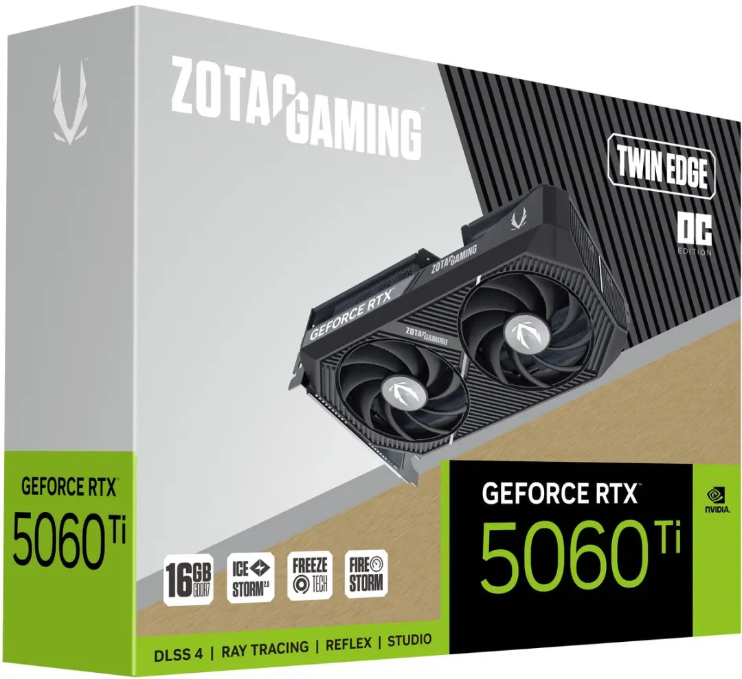 Zotac GAMING GeForce RTX 5060 Ti Twin Edge OC 16GB - Zwart
