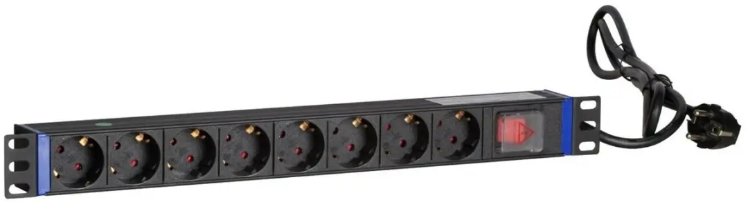 DSIT 19 inch 8-voudige stekkerdoos met schakelaar