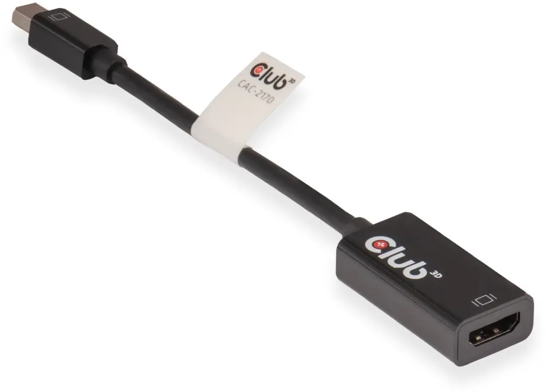 Club 3D CAC-2170 Mini DisplayPort naar HDMI 2.0 Adapter - Zwart
