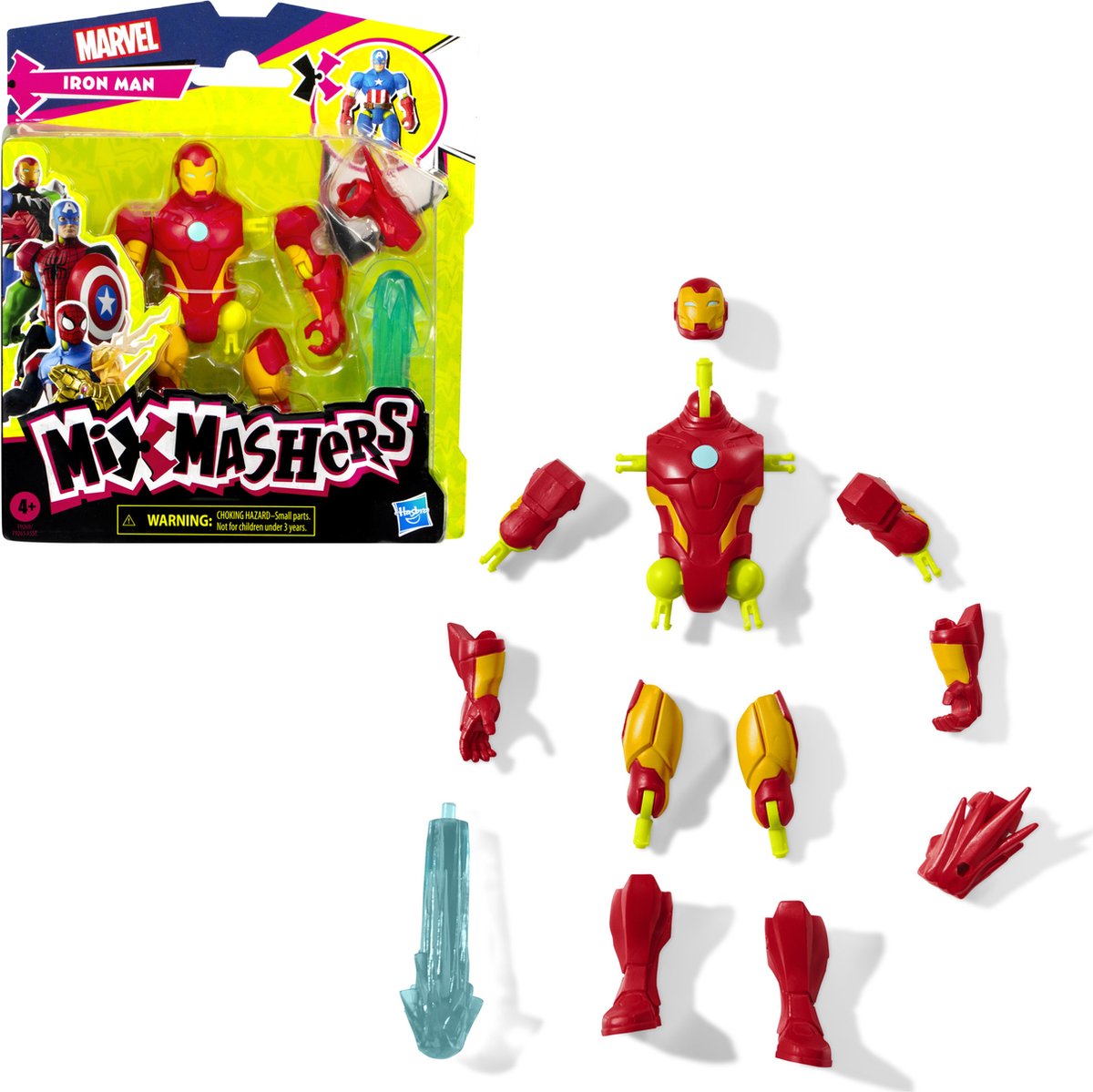 Hasbro Avengers speelgoedfiguur Iron Man MixMashers 12 cm superheld.