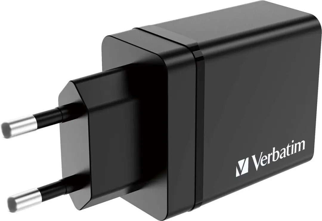 Verbatim GaN Oplader 49700 30W - 4 Poorten - Zwart