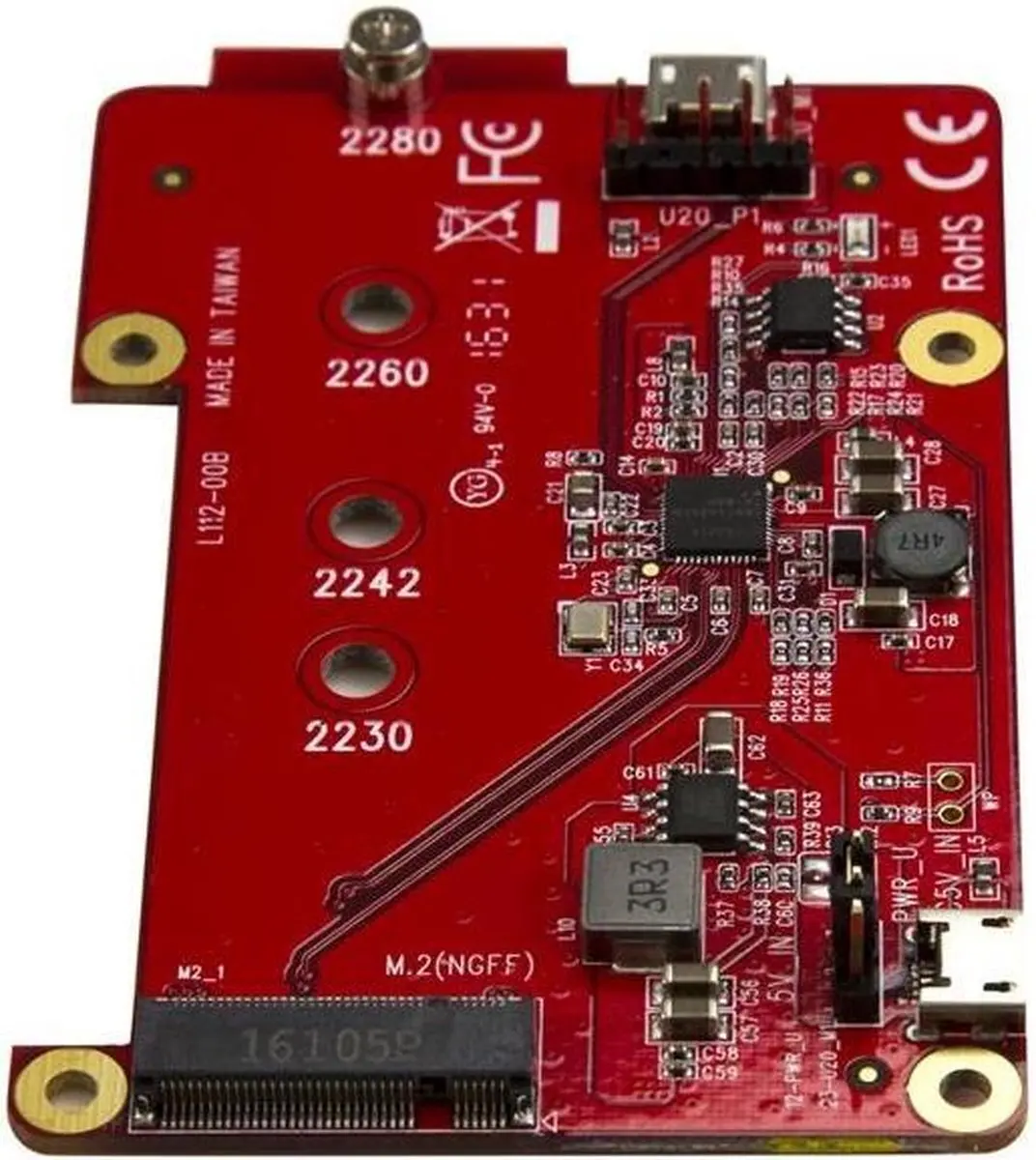 Startech PIB2M21 USB naar M.2 SATA Converter - Rood