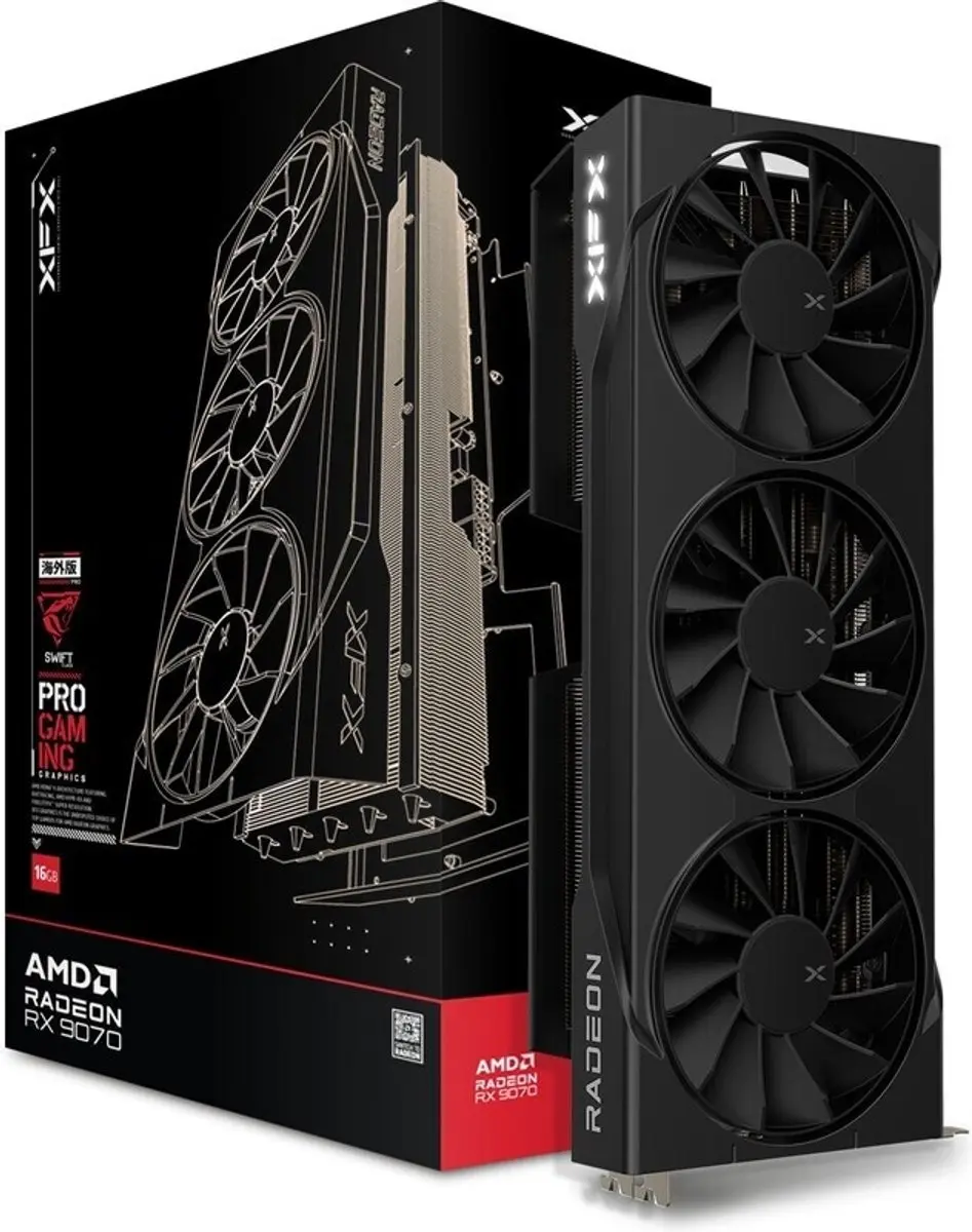 XFX SWIFT RX 9070 OC Gaming Videokaart 16GB GDDR6