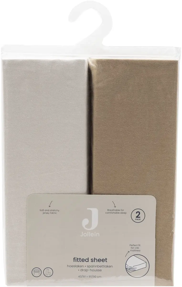 Jollein Jersey Hoeslaken 2 Stuks