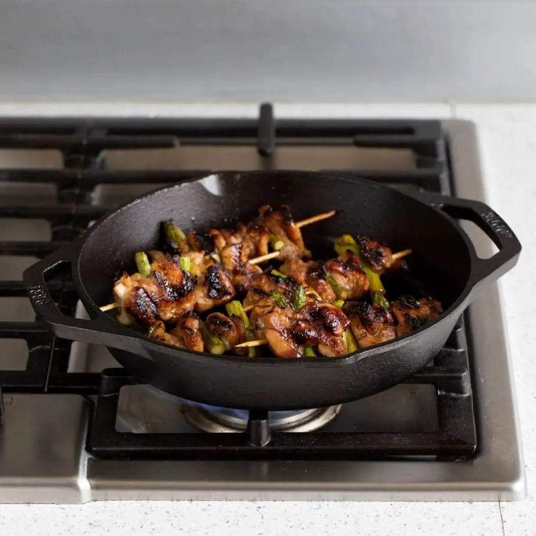 Lodge Ronde Grillpan 30cm - Zwart