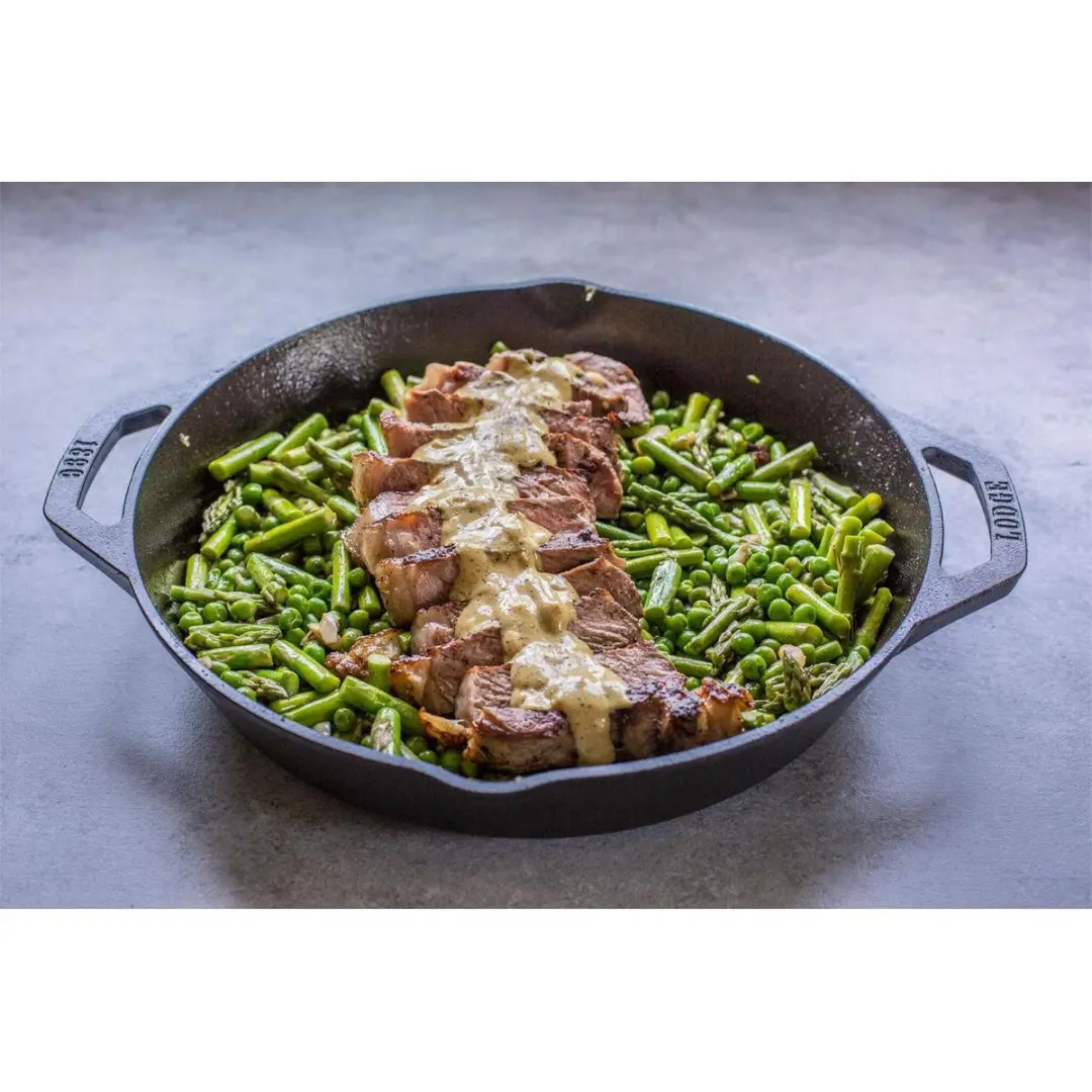 Lodge Ronde Grillpan 30cm - Zwart