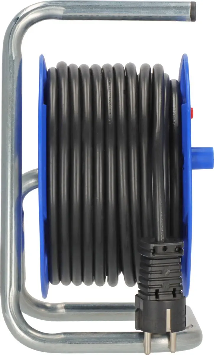 Brennenstuhl Garant Kompakt Kabelhaspel 15m - 4 Stopcontacten - Blauw/Zwart