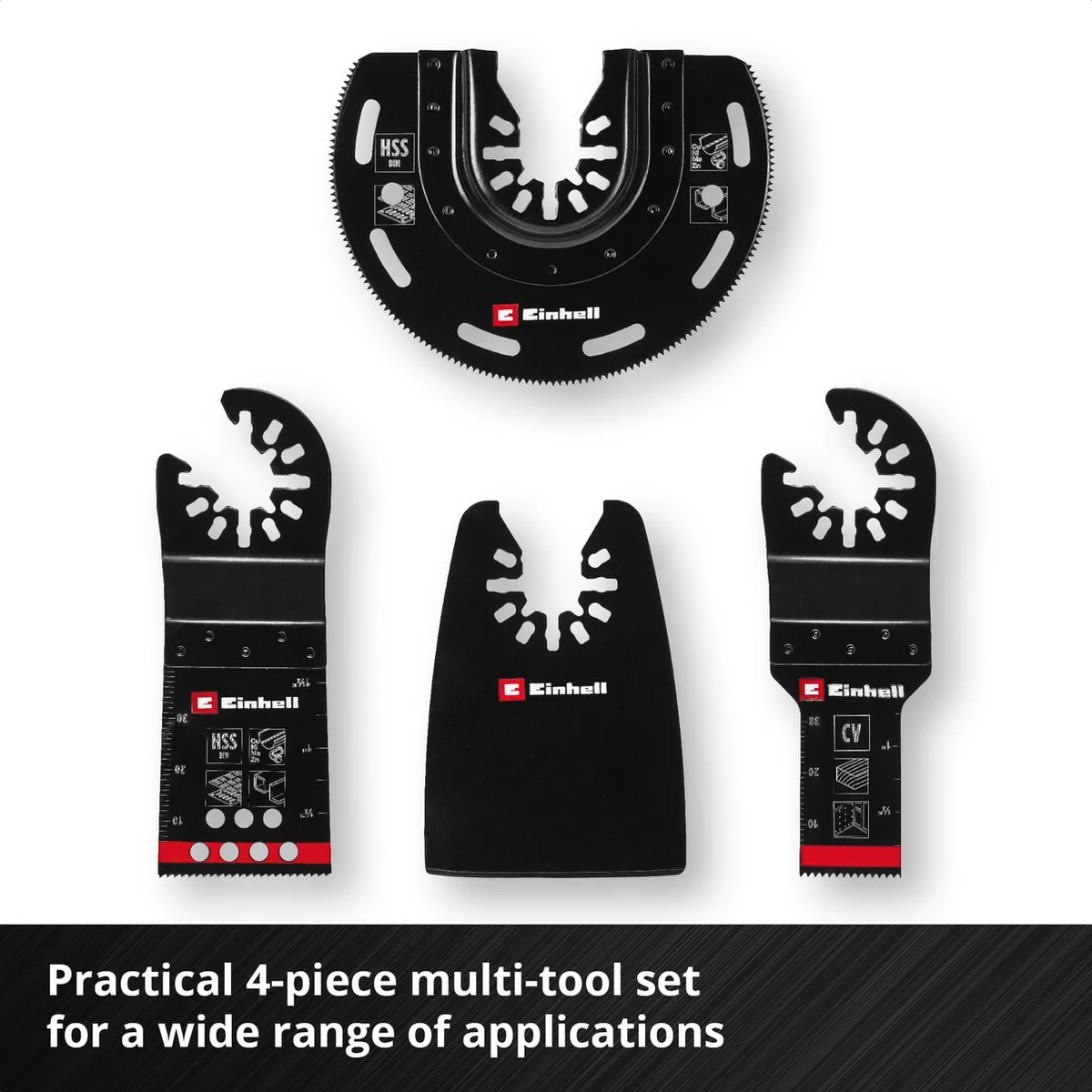 Einhell Multitoolset 4-delig - 4 Zaagbladen