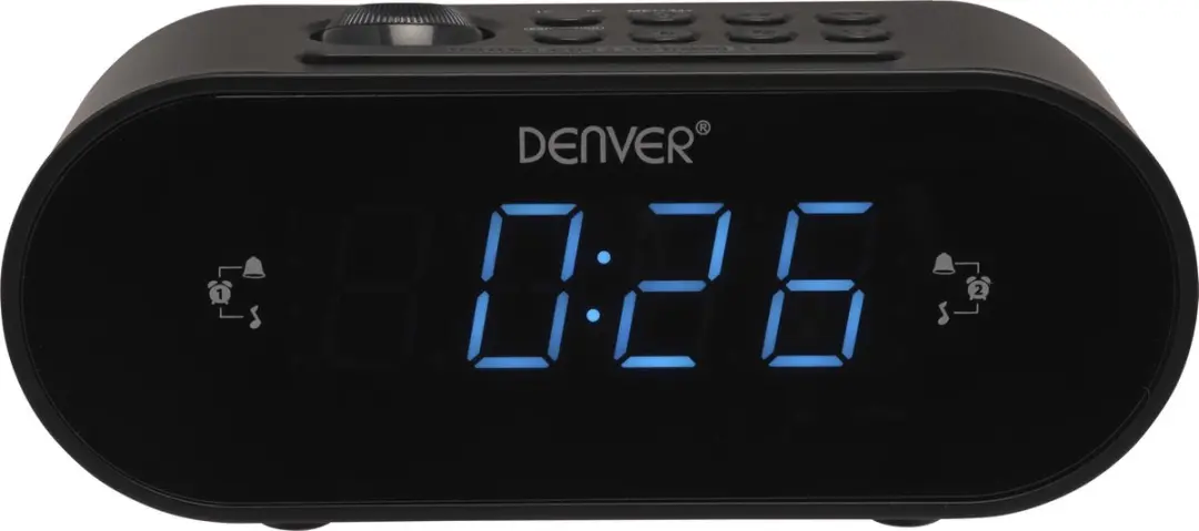 Denver CRP717 Wekkerradio Projectieklok - 180° - 2x Wektijd - Zwart