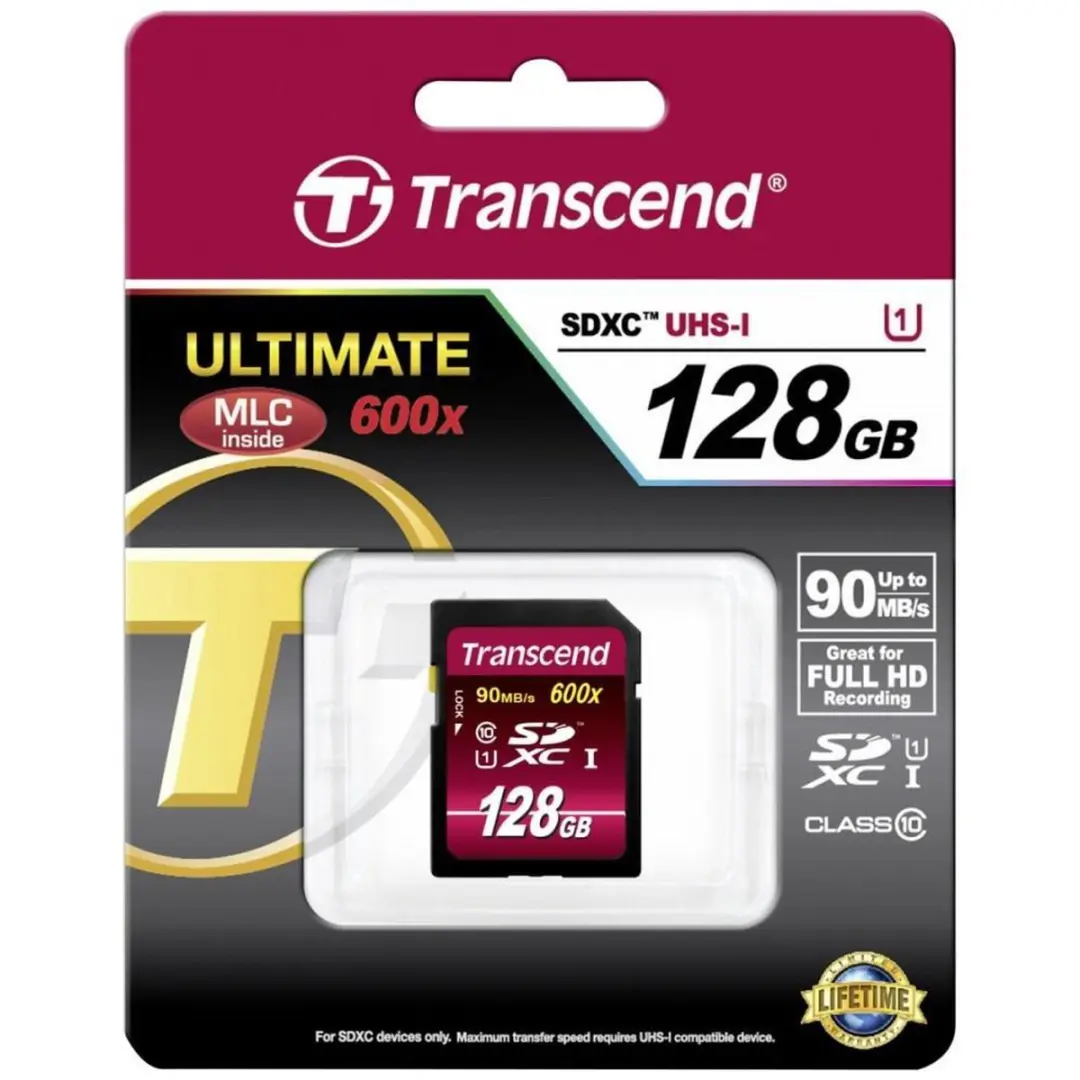 Transcend SDXC UHS-I 600x 128GB TS128GSDXC10U1