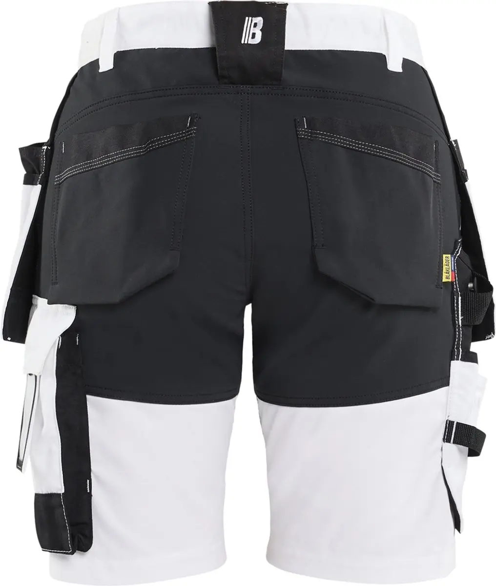 Blåkläder Dames Maler Shorts 72331832 - 42 - Weiß/Schwarz