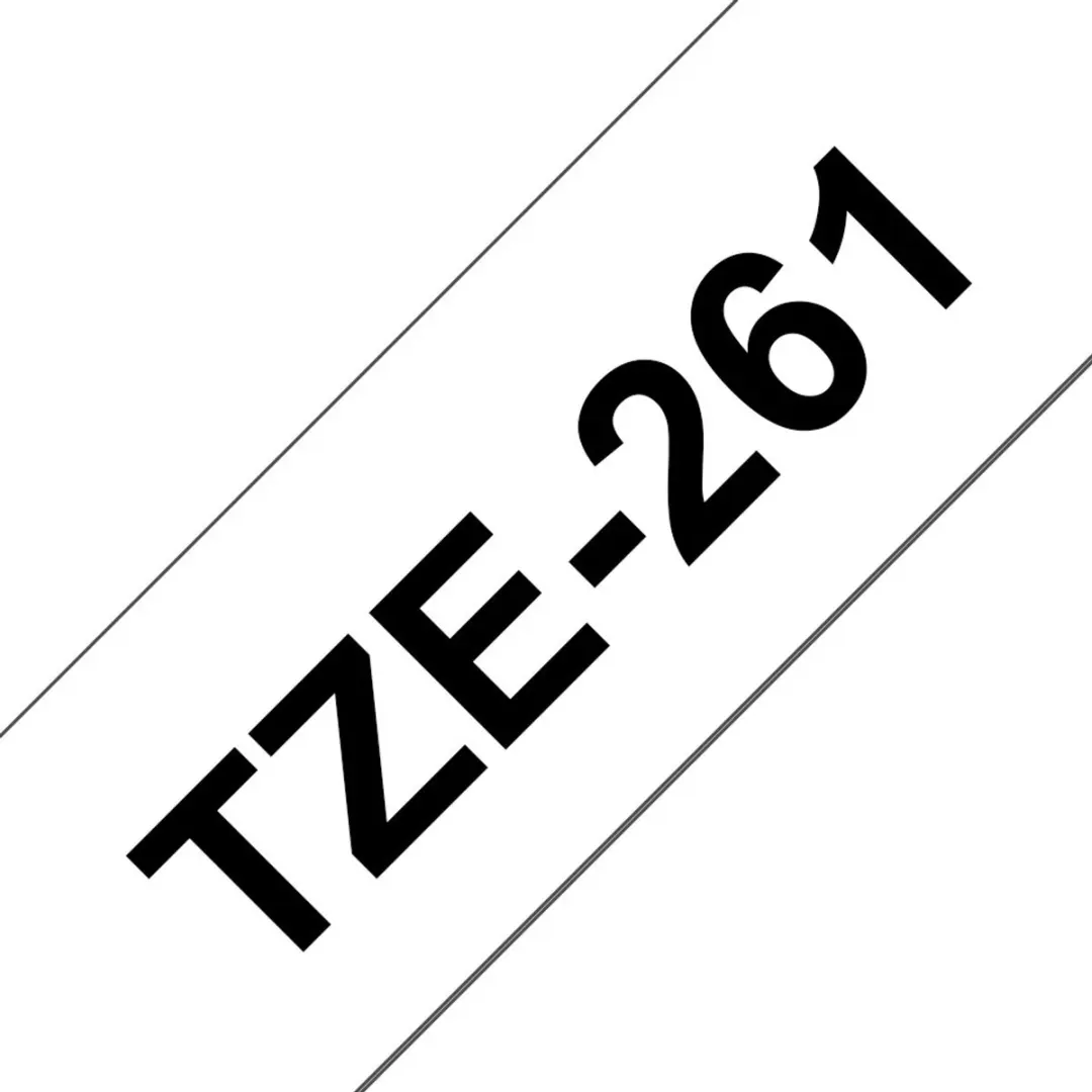 Brother TZe-261 Labelprintertape - Kleurloos