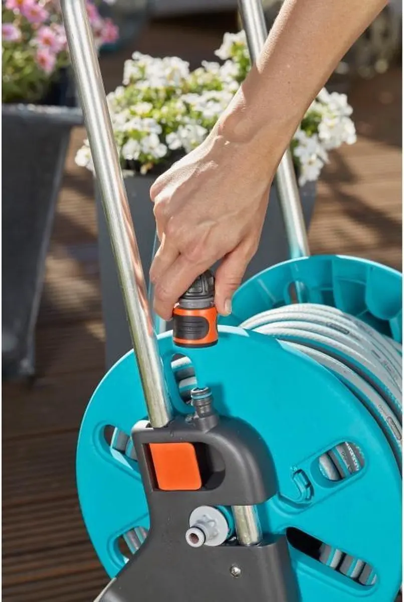 Gardena AquaRoll S Slangenwagen 20m - Turkoois/Orange