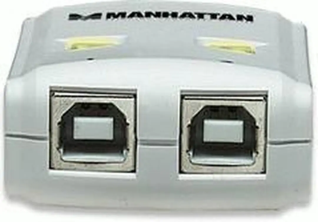 Manhattan 162005 USB 2.0 Schakelaar - 2 Poorten - Zwart