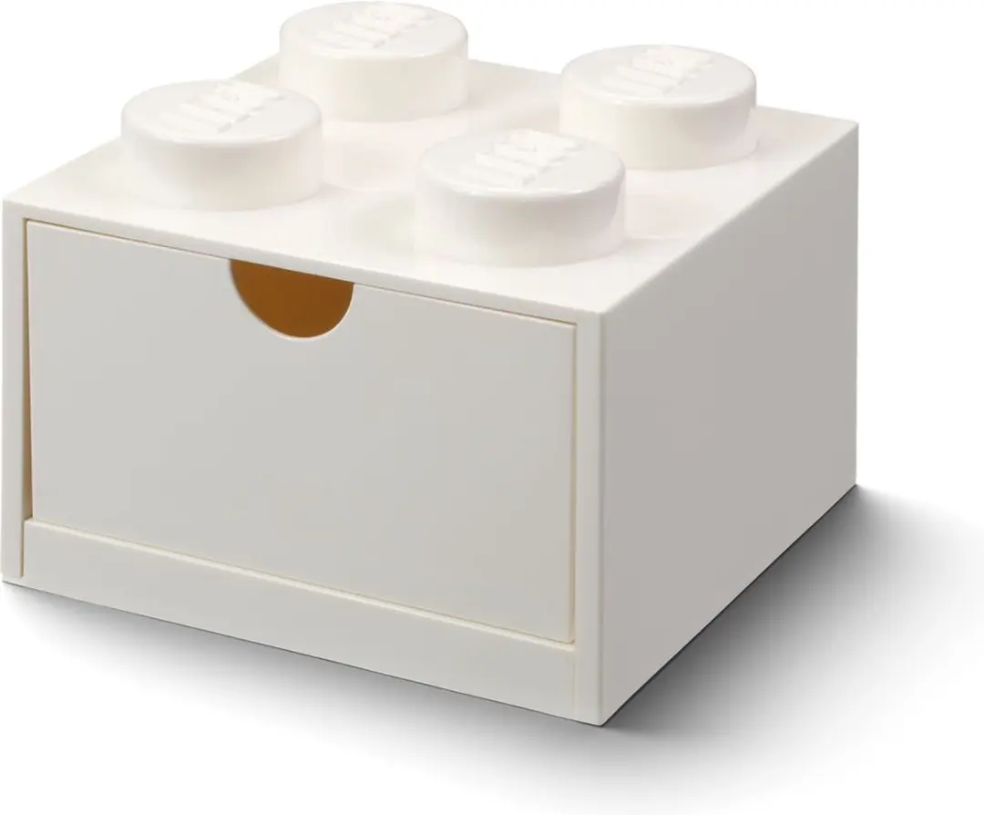 LEGO Opbergbox Brick 4 Bureaulade - Wit