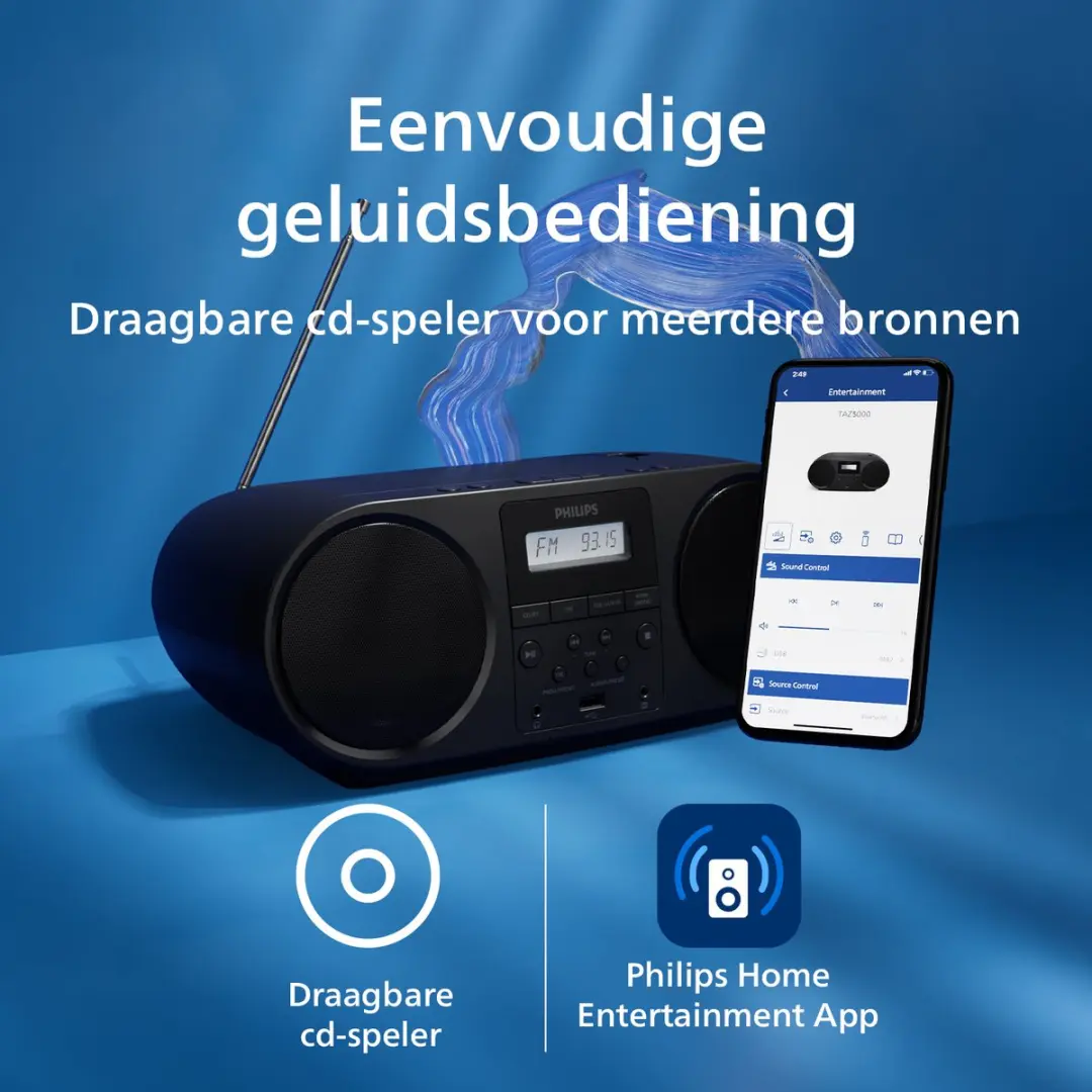 Philips TAZ5000 Draagbare CD-speler - Zwart