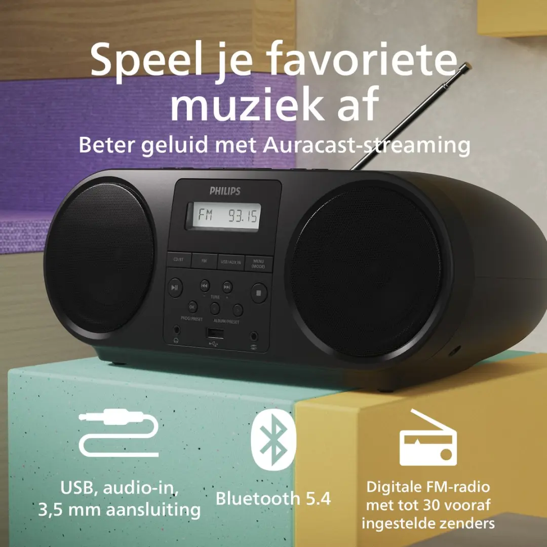Philips TAZ5000 Draagbare CD-speler - Zwart