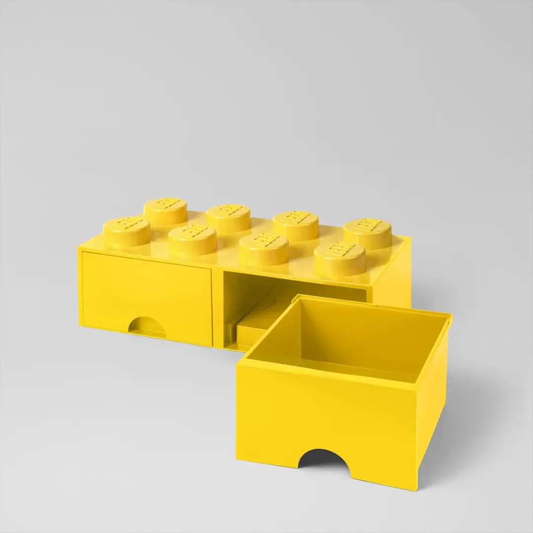 LEGO Brick 8 Opbergbox Geel - 2 Lades - afbeelding 5 van 6
